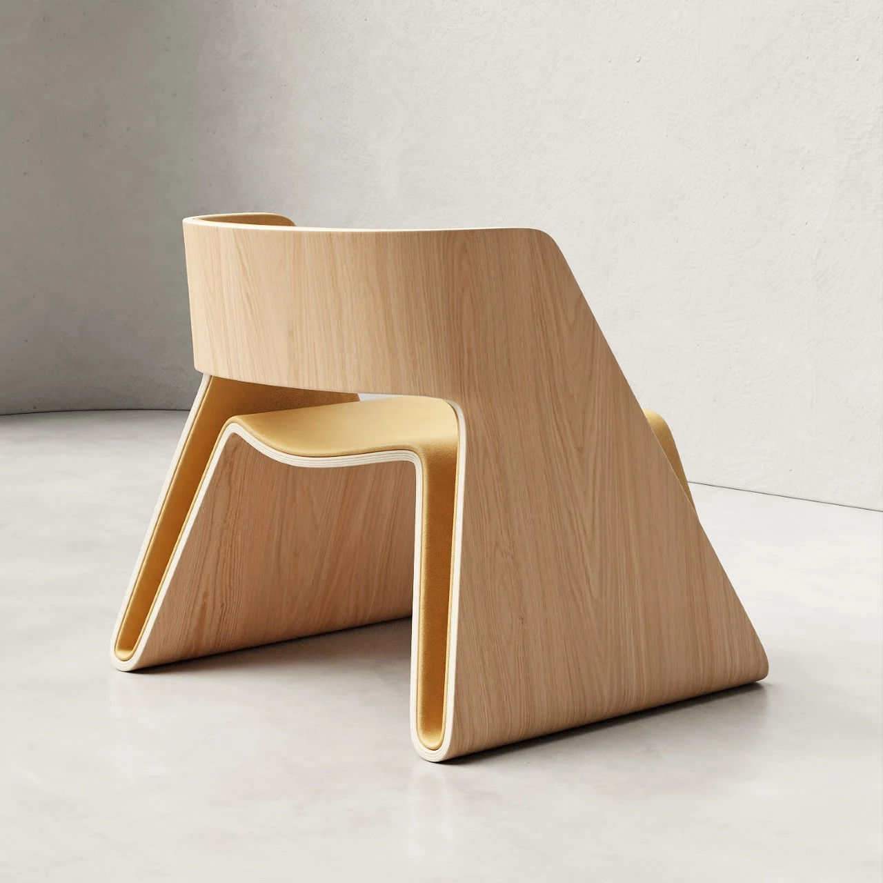 João Teixeira’s Void Chair's entire structure is bent at different places