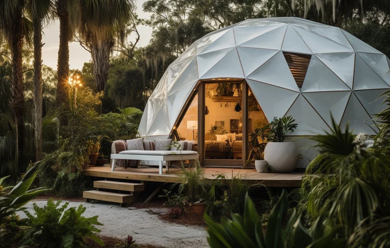 Lulu Glamping Luxurious Outdoor Escape boasts a geodesic design