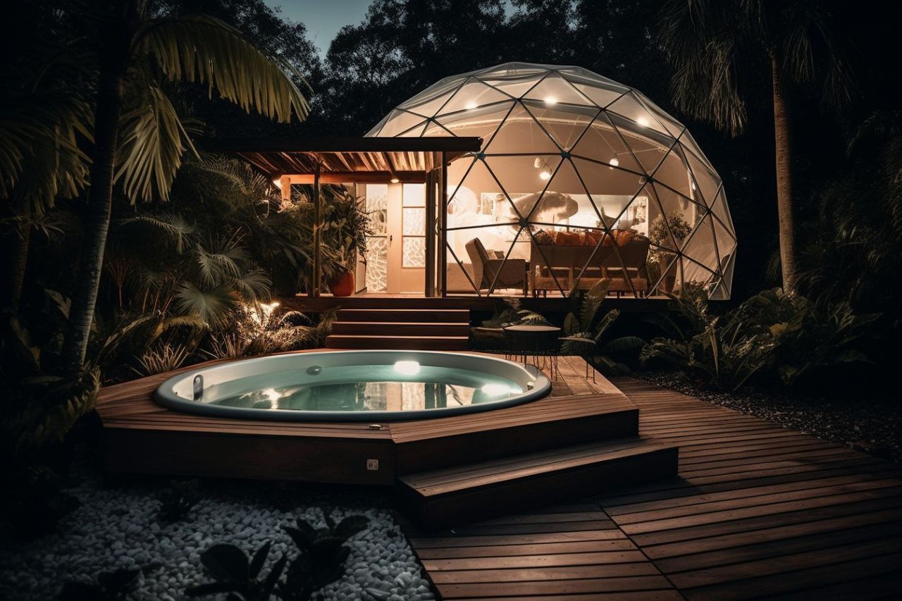 Lulu Glamping Luxurious Outdoor Escape lets you enjoy a private hot tub