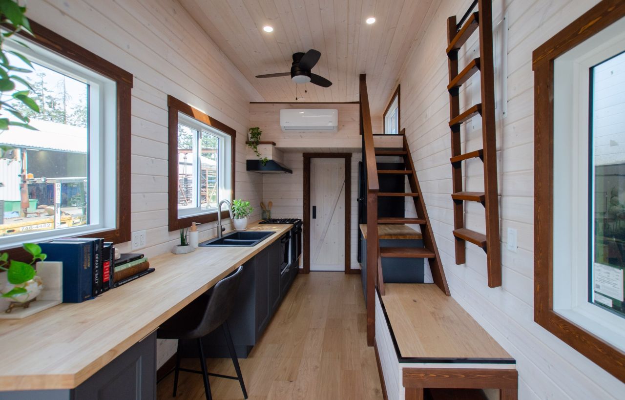 Interior of Pacific Wren tiny house