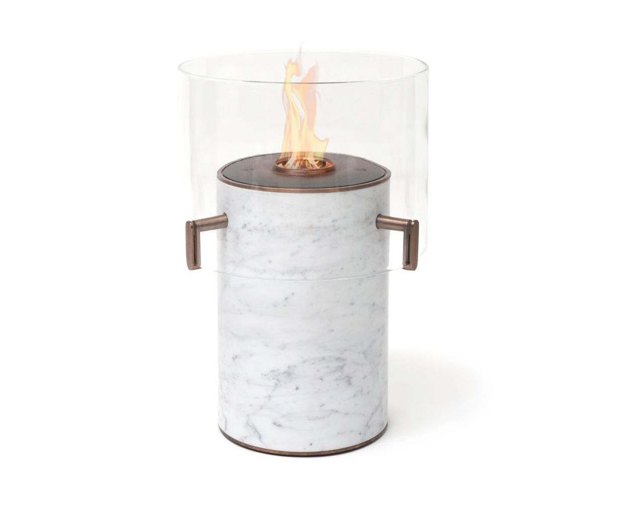 EcoSmart Fire Pillar Fireplace has three finishes-Marble White