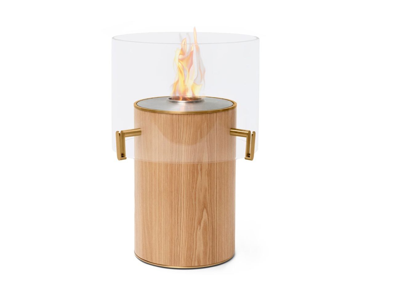 EcoSmart Fire Pillar Fireplace has three finishes-Oak