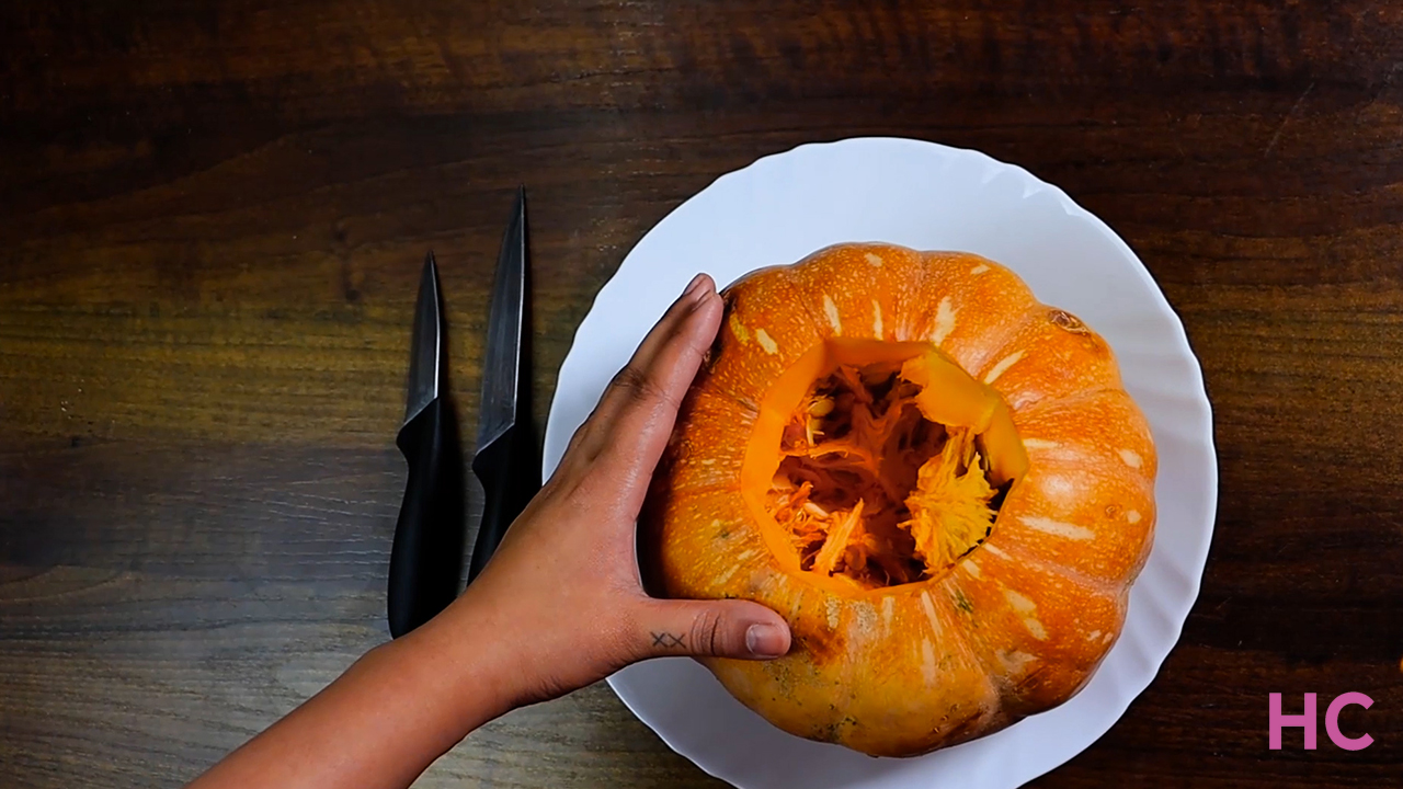 Pumpkin Carving - make hole at top