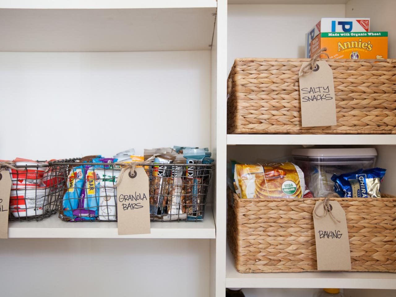 Simple Kitchen Organization Ideas - Woven baskets