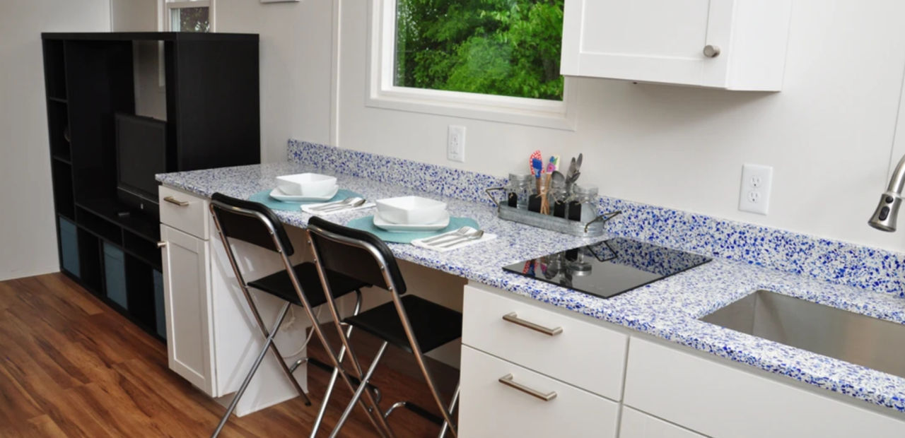 Tulsa Tiny House-kitchen+ dining nook