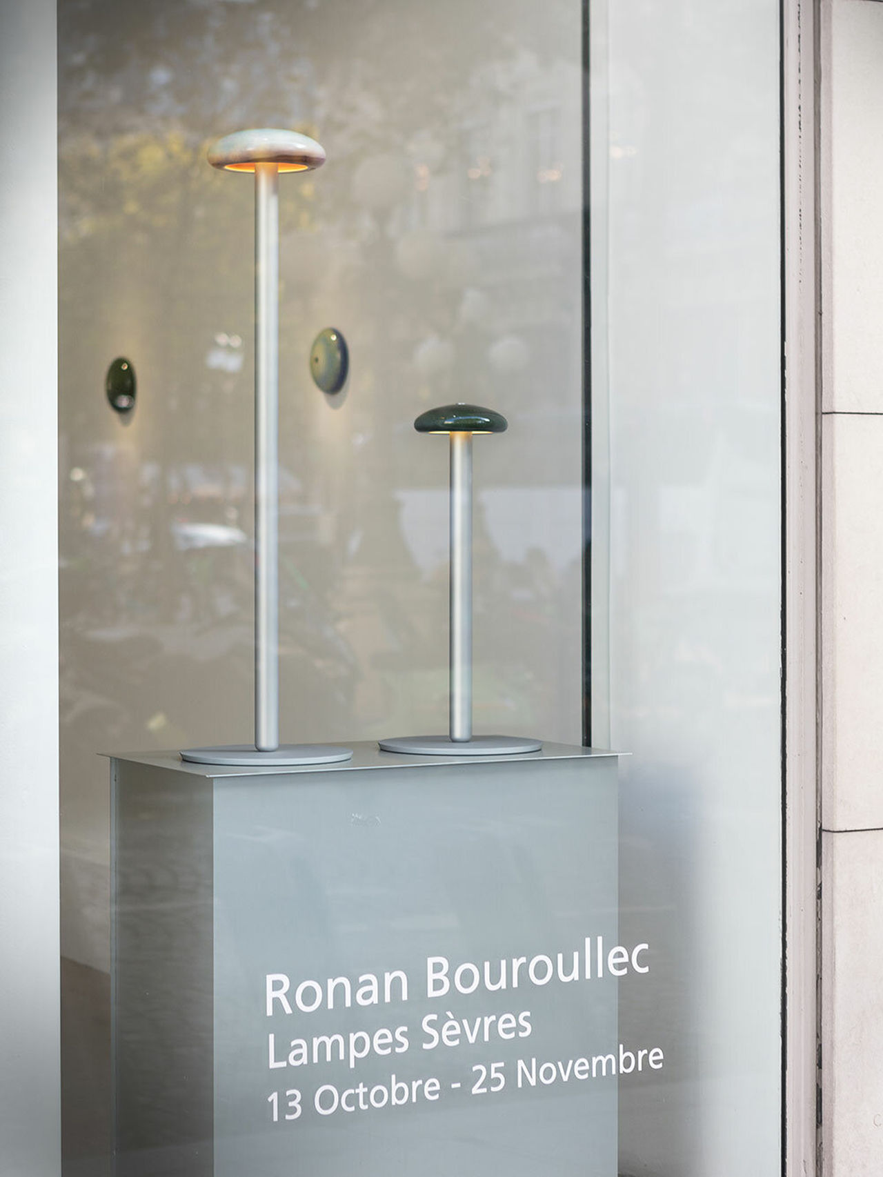 Ronan Bouroullec Sèvres Lamps are at display at Galerie de Sèvres