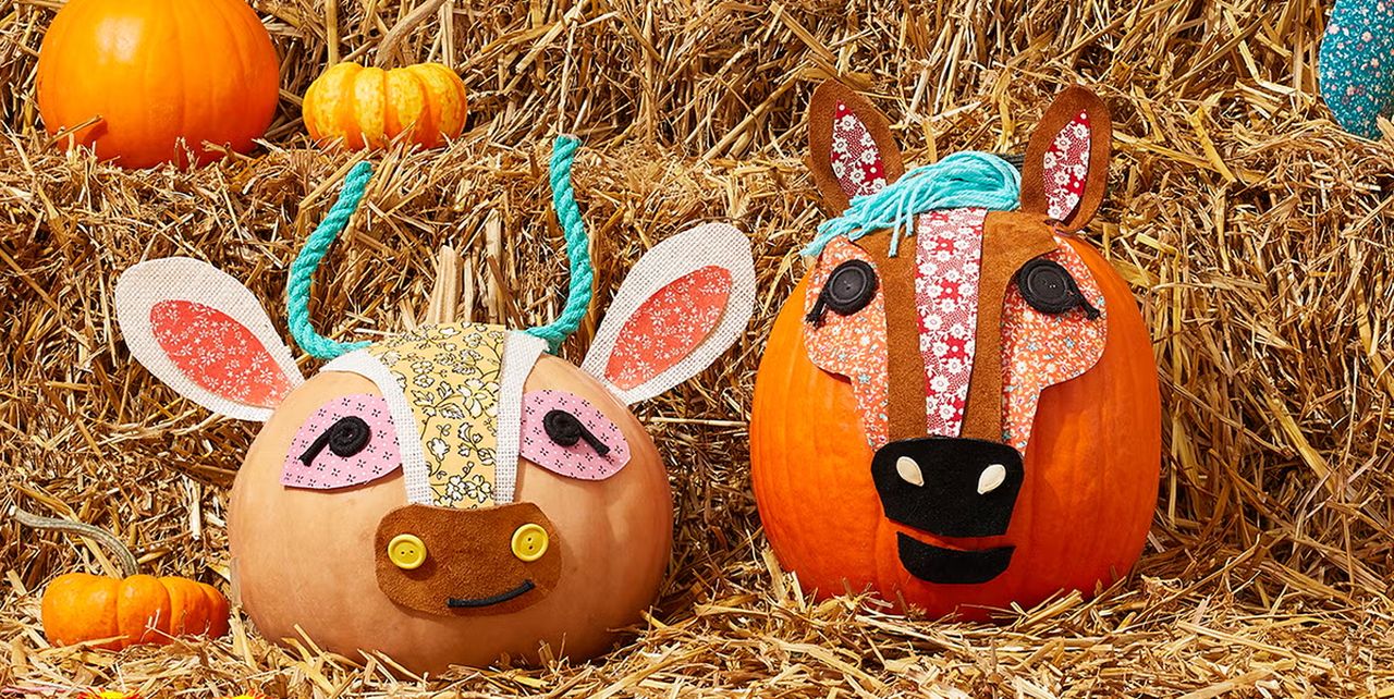 cow and horse face pumpkin