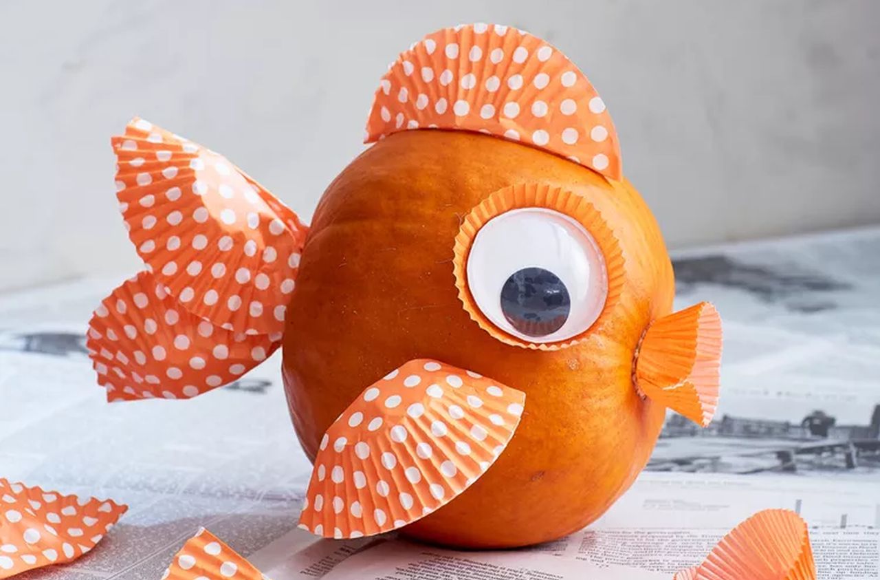 goldfish pumpkin for Halloween