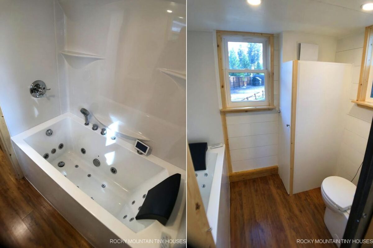 Bradford Tiny House Owns a Loft and Jacuzzi-Style LED Bathtub