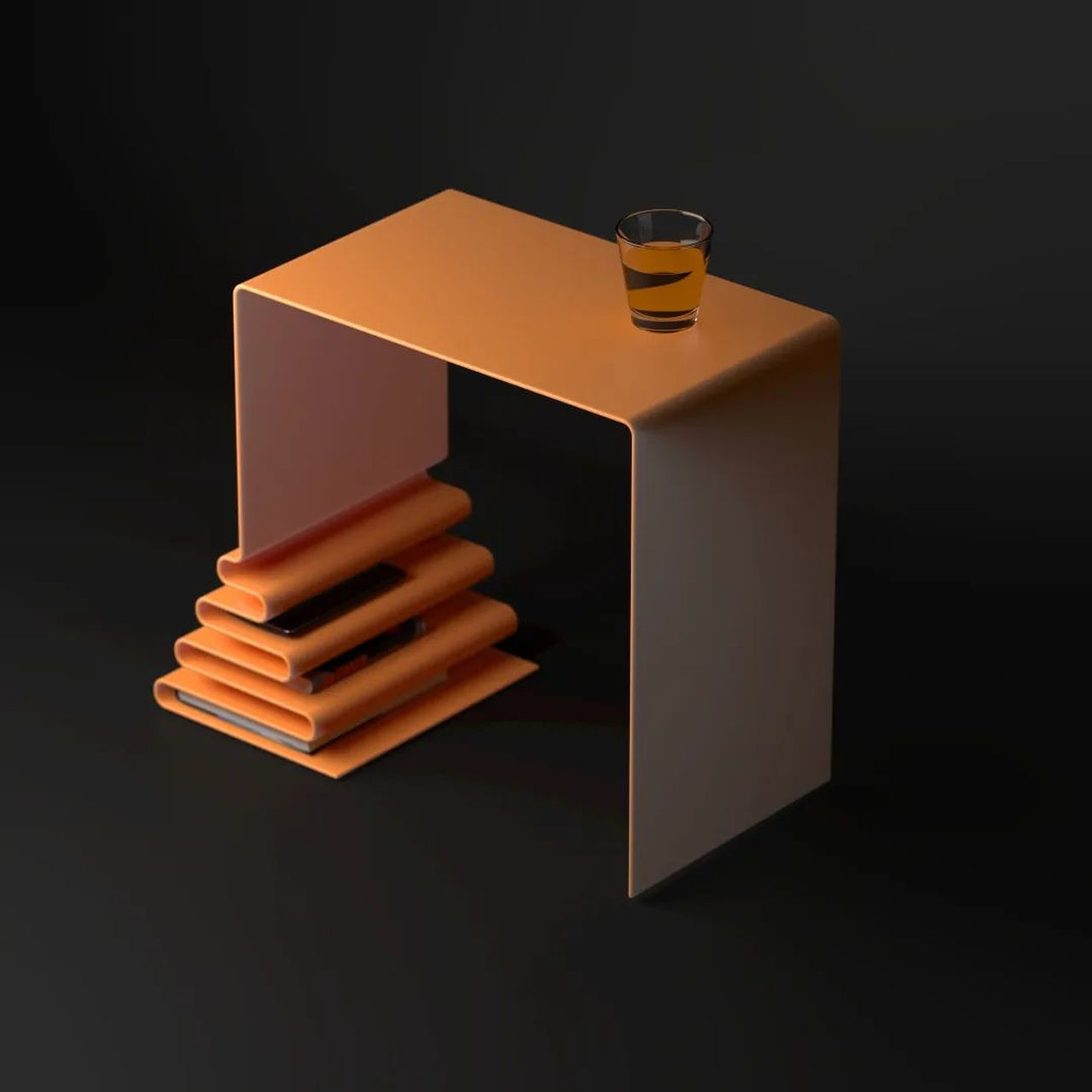 Caramel Table by German designer Deniz Akta has a broad flat top