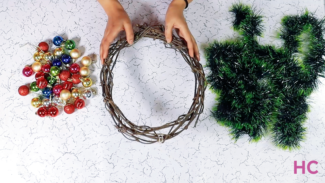 Christmas Ornament Wreath - material