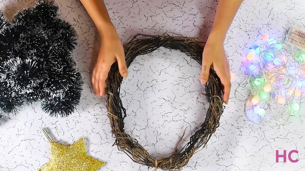 DIY Christmas Tree Wreath - materials