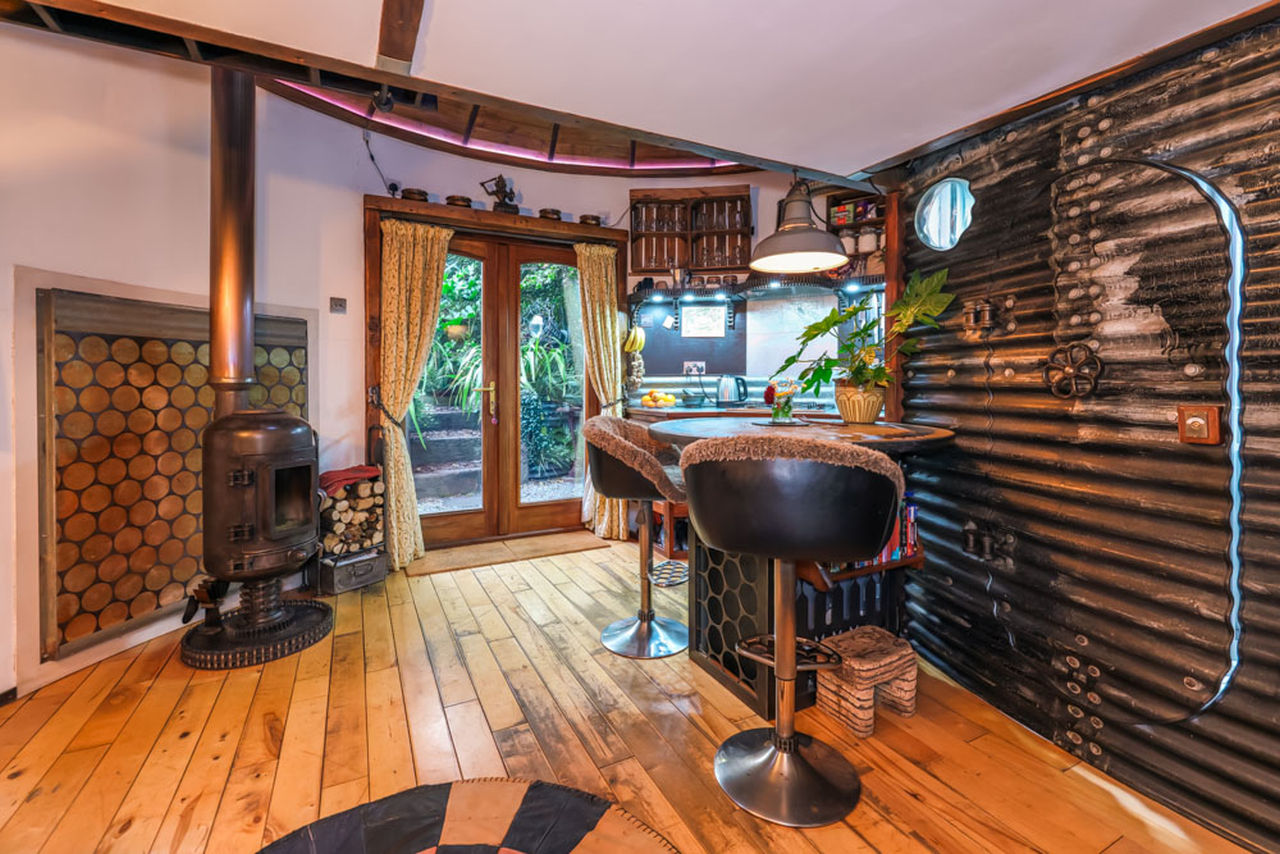 Grain SiloTiny House has a cozy living room