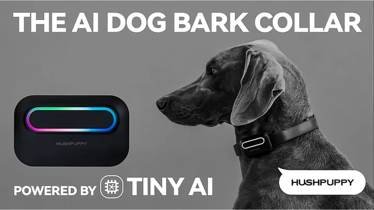 HushPuppy Dog Bark Collar is an AI-powered pet product