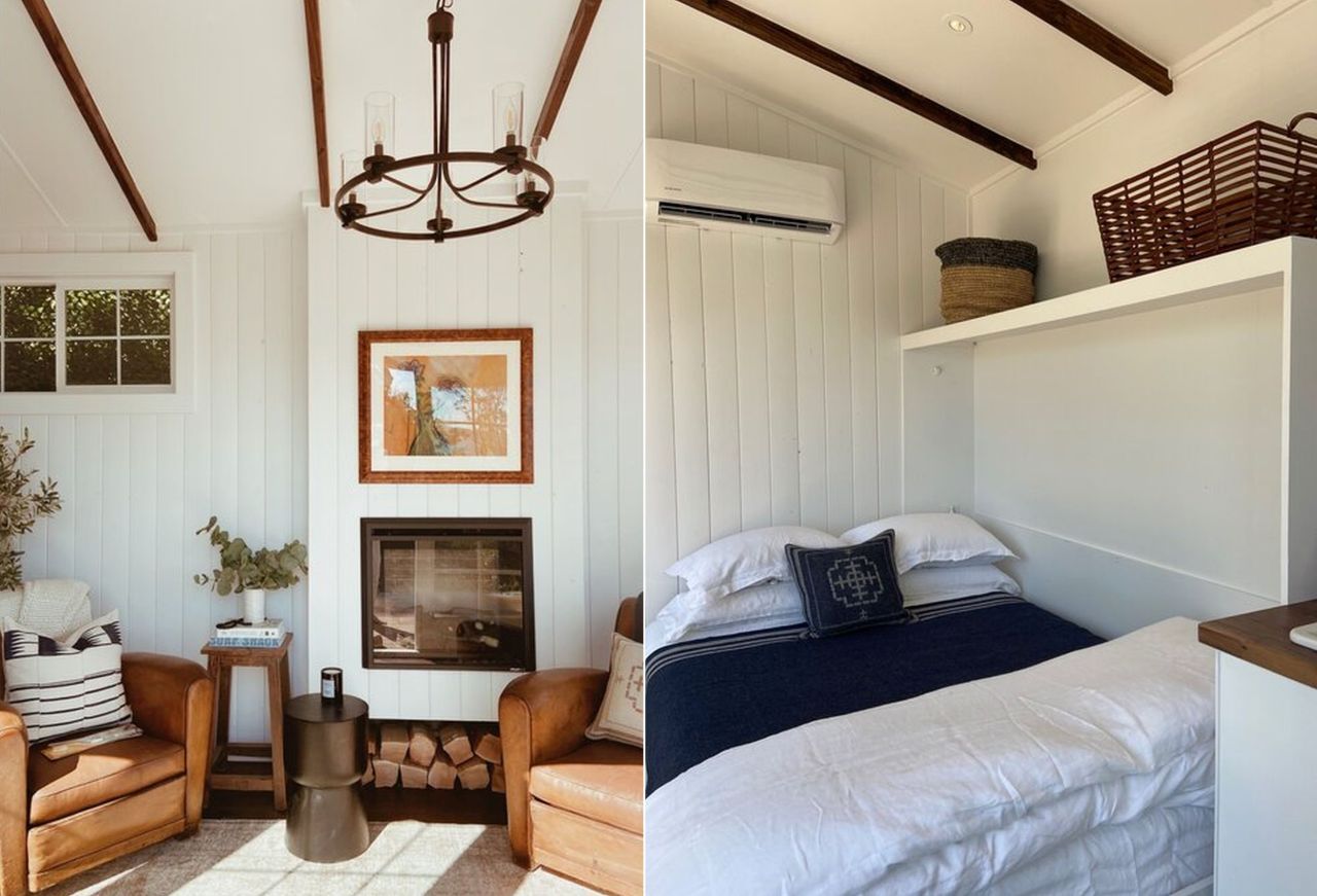 Malibu Beach Tiny House has a Murphy bed