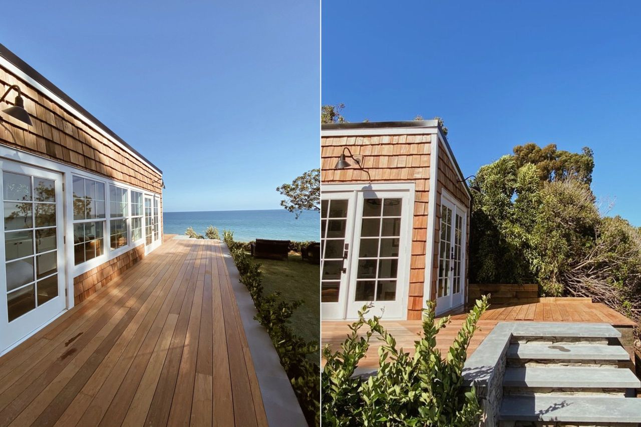 Malibu Beach Tiny House own a wrap-around deck