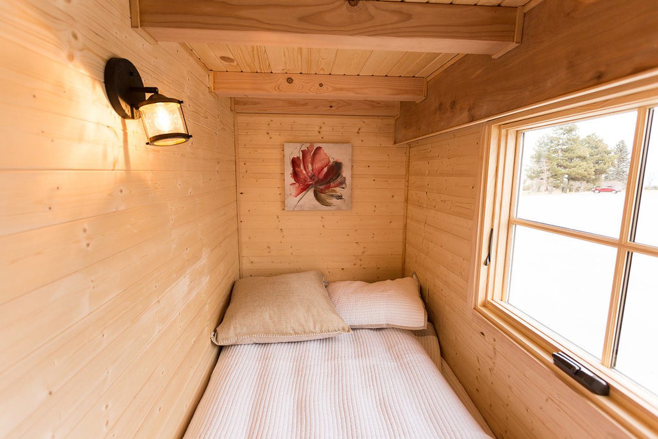 Porchlight Manor Tiny House - ground floor bedroom