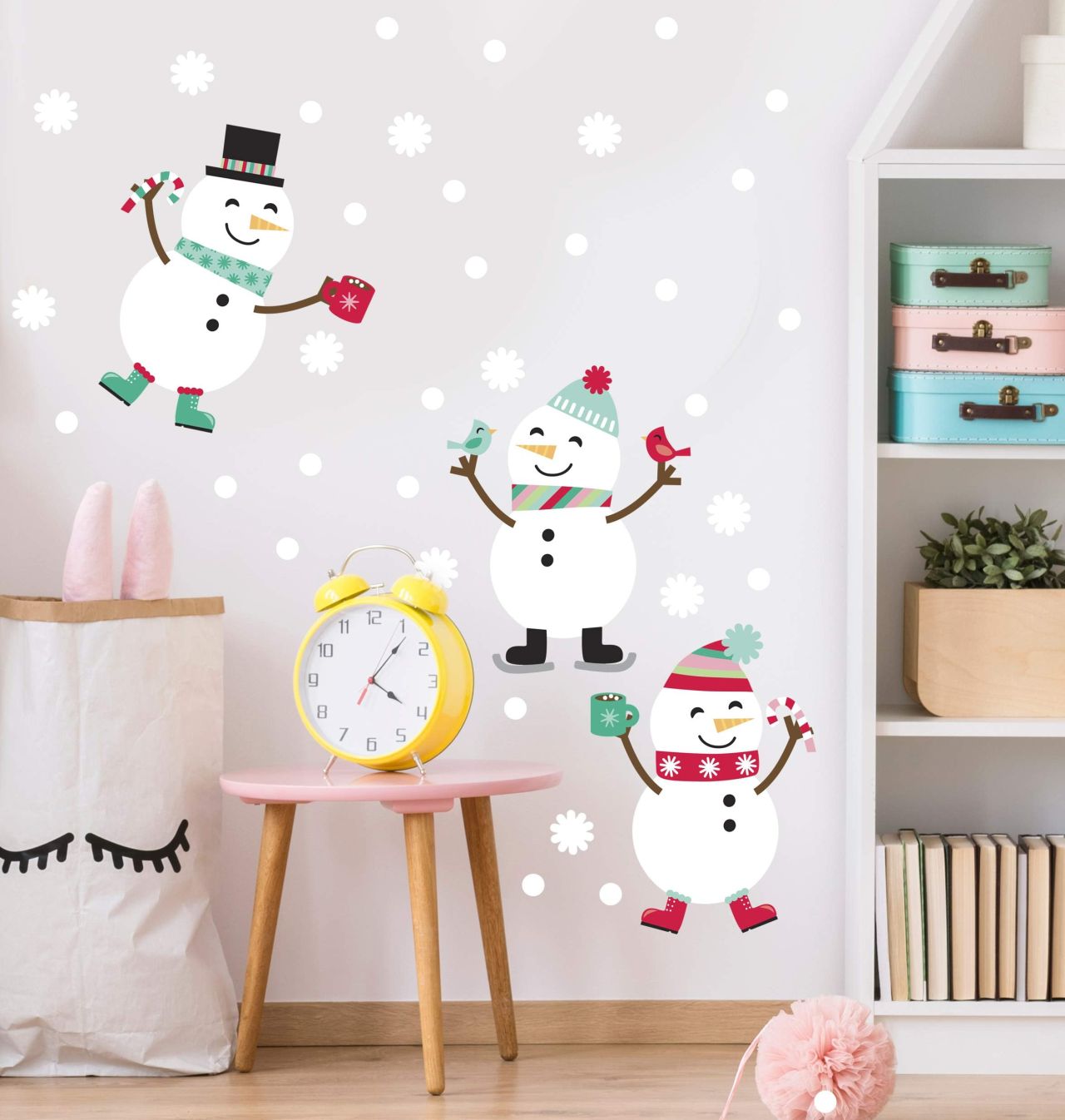 Snowman Christmas Holiday Wall Stickers