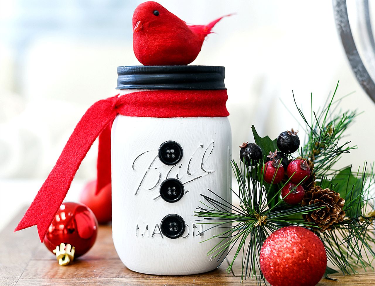 Snowman Mason Jar
