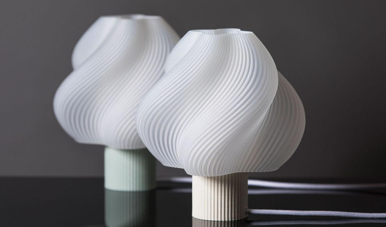 Soft Serve Lamp has an airy soft finish to it