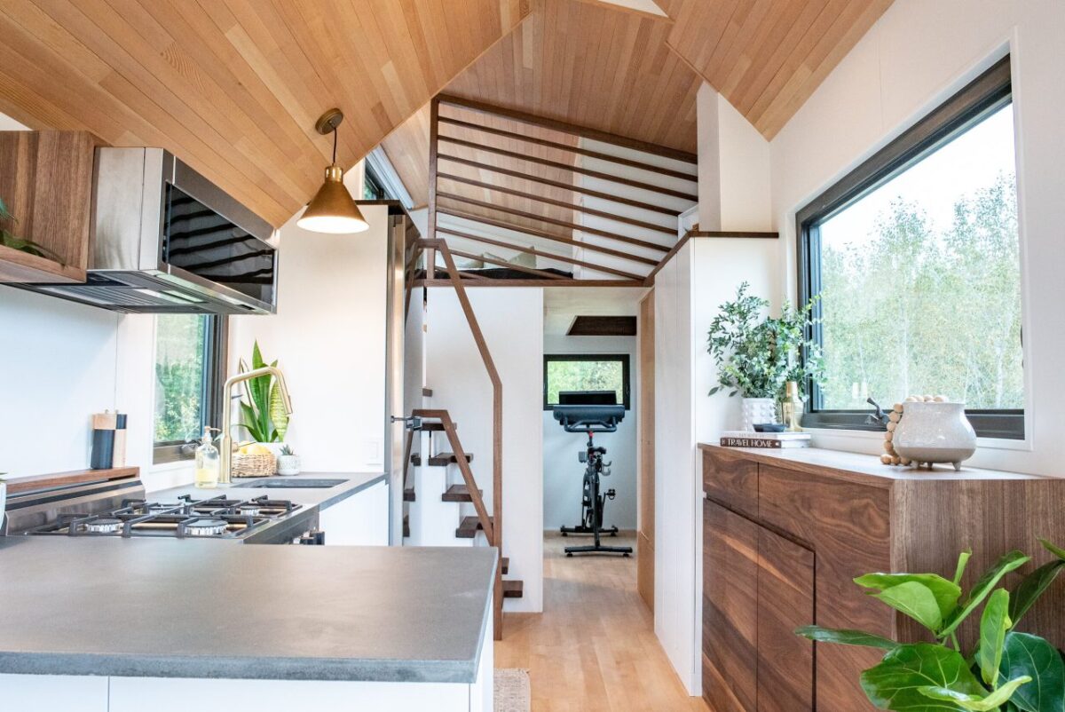 Trahan Tiny House Accommodates Yoga Studio, Office, and Gym
