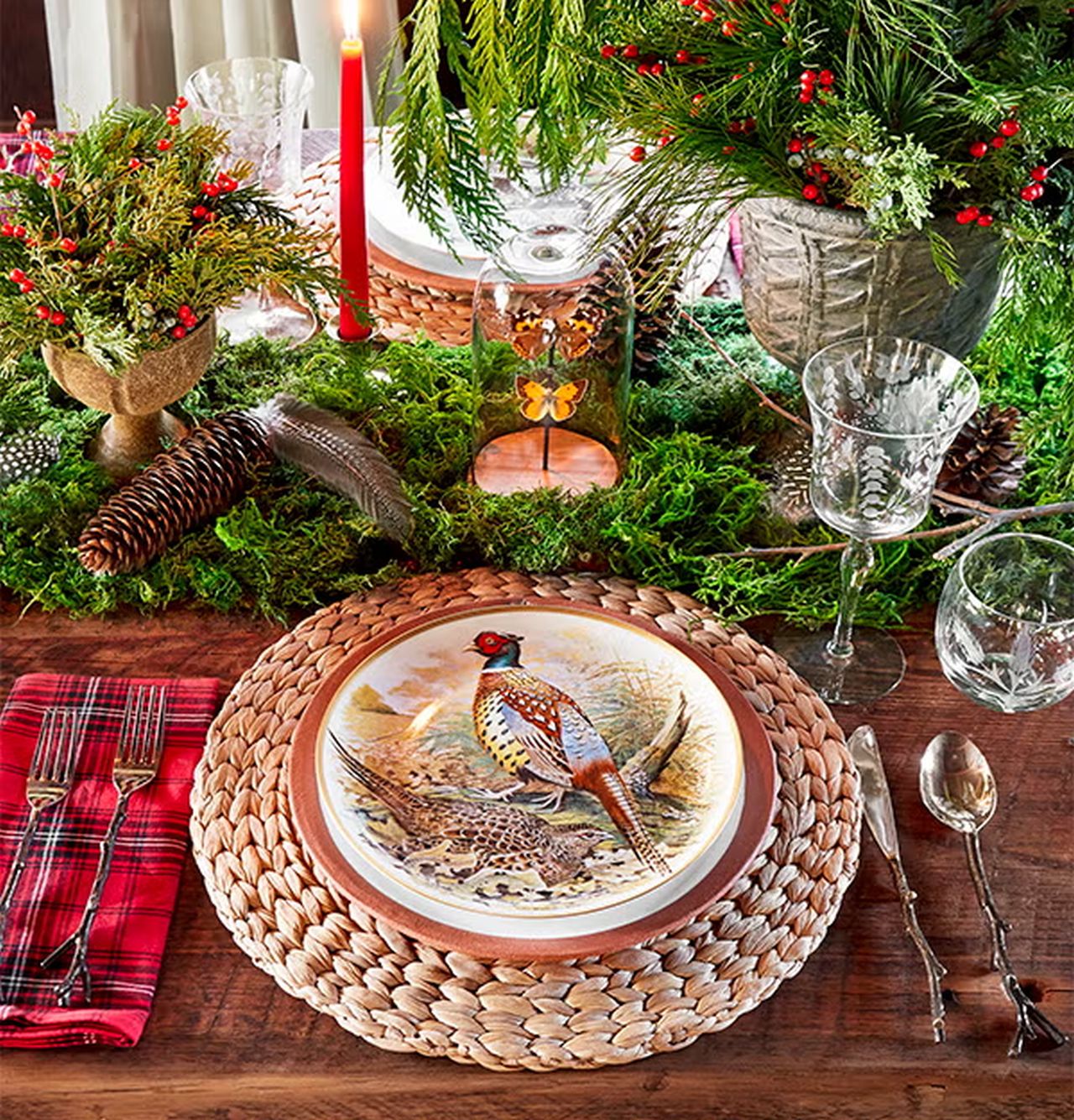 Back to Nature christmas dining table decoration