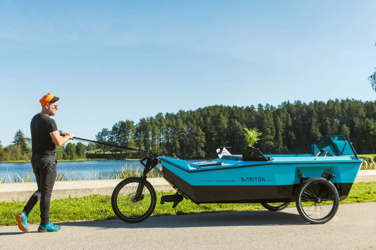 BeTriton Trailer Version is Towable by a Standard e-Bike