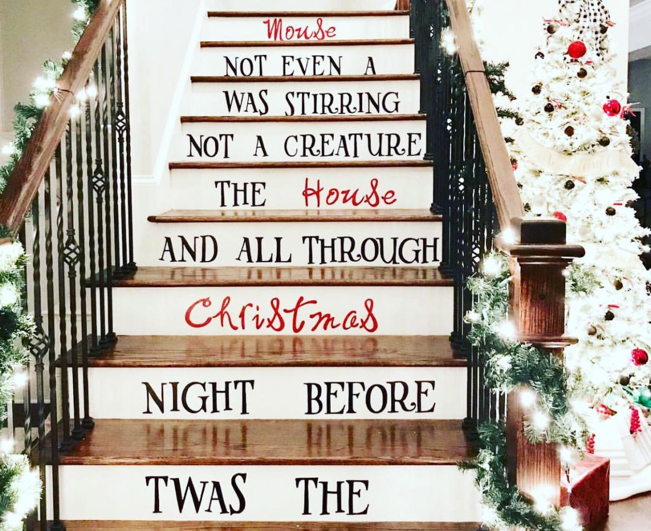 Christmas Staircase Decoration Ideas - Make it a storybook