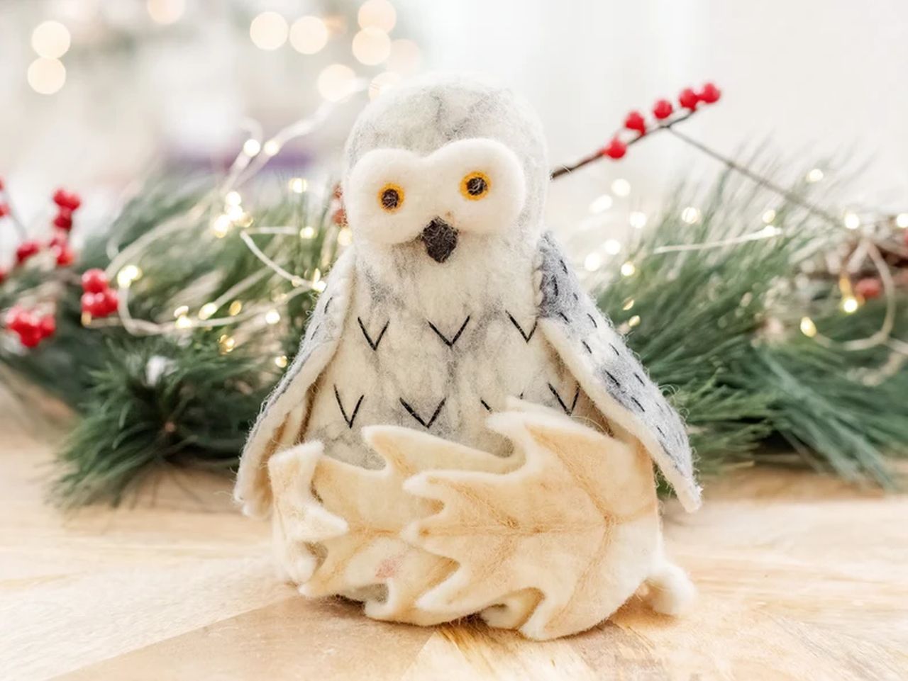 Christmas Tree Snowy Owl Topper