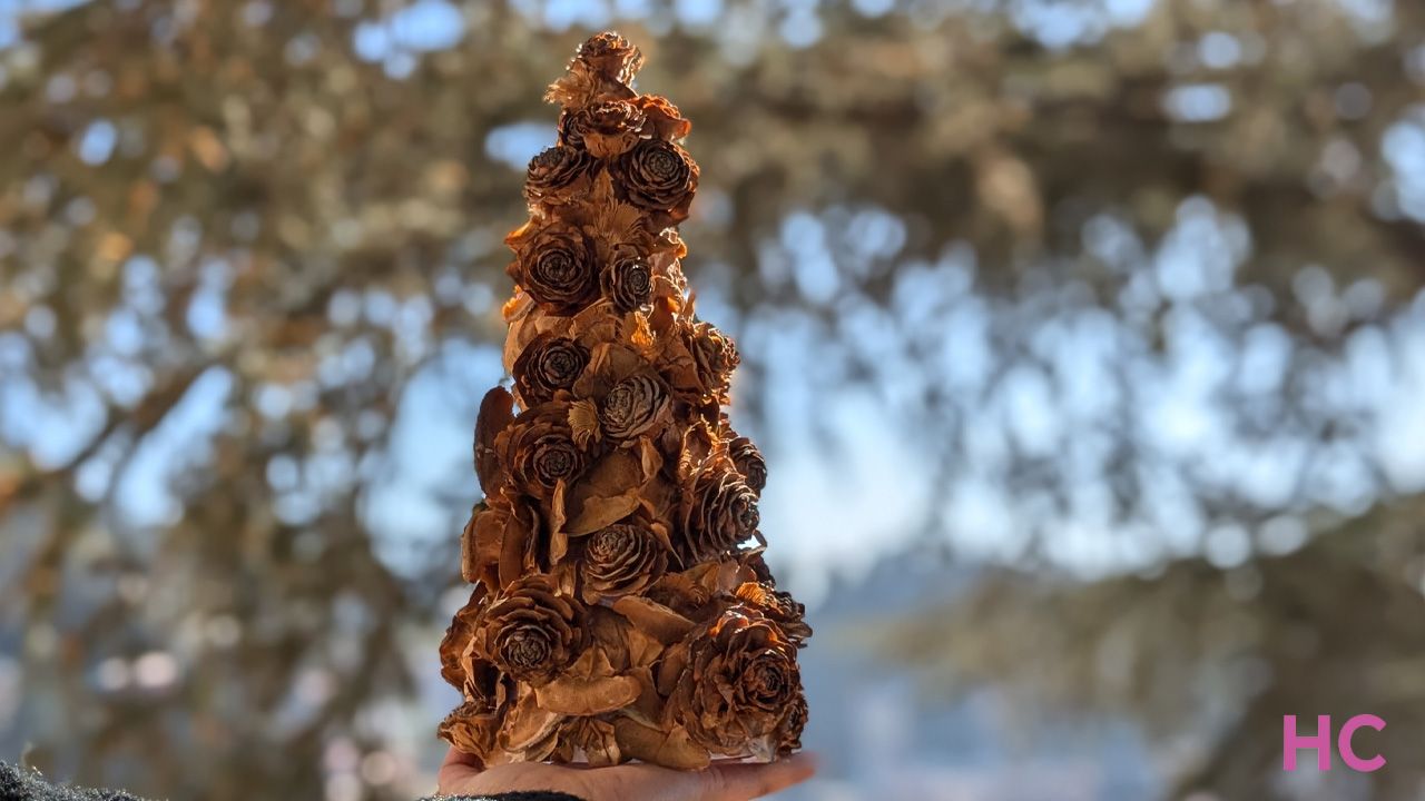 DIY Christmas Decorations - pinecone tree