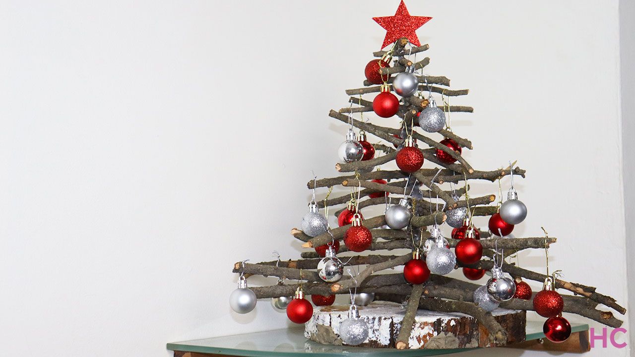 DIY Christmas Decorations - twig christmas tree