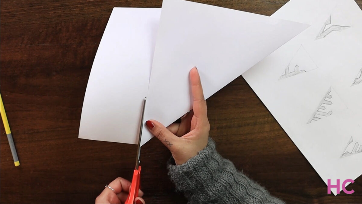 DIY Paper Snowflake Garland for Christmas, w/Pattern Template