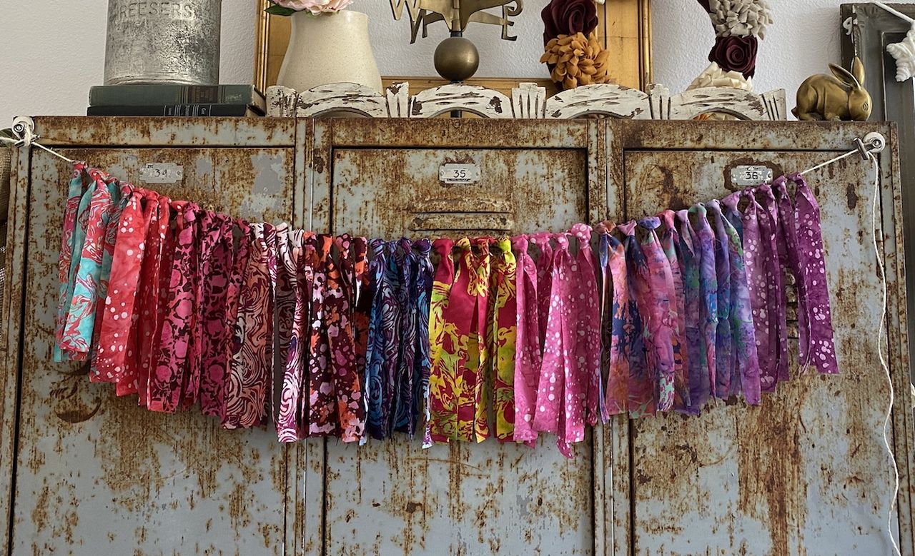 DIY fabric garland