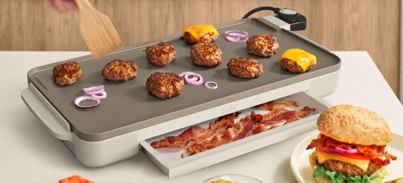 Electric Griddle with Warming Tray