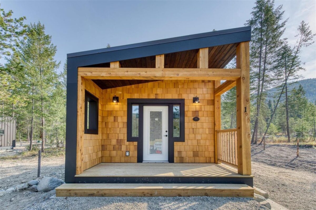 Hemlock Tiny House has Covered Patio and Rapturous Interior