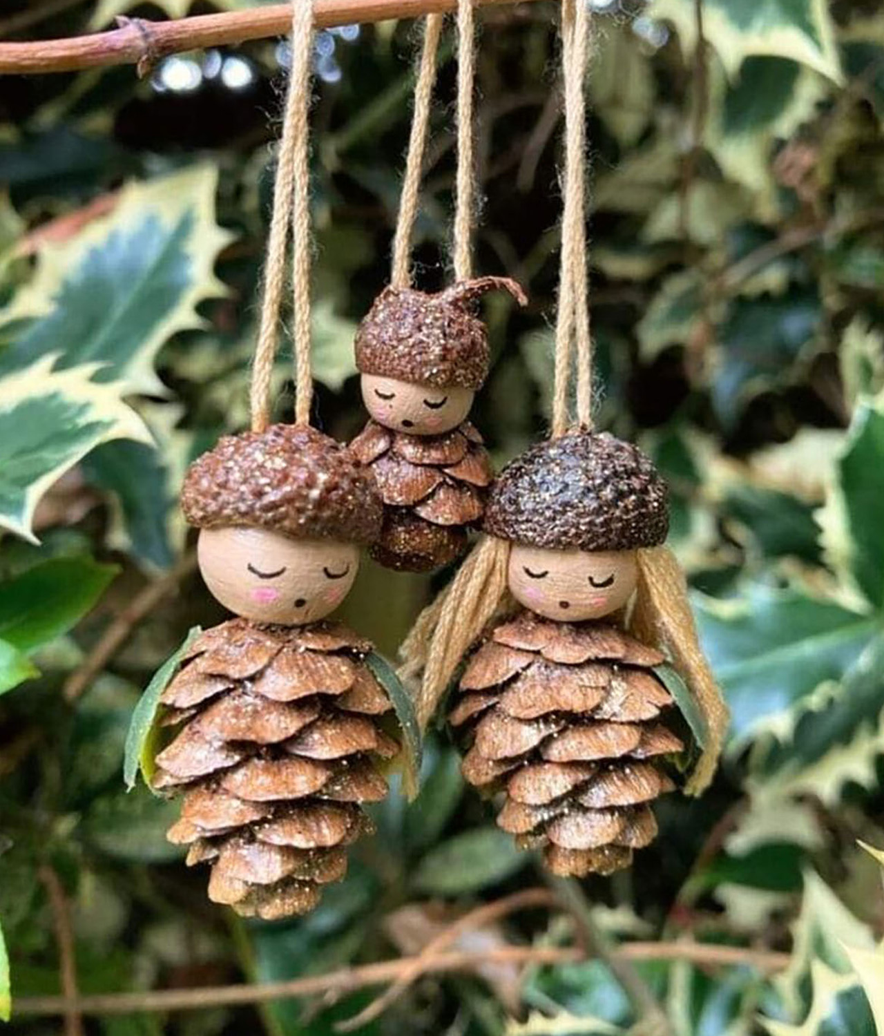 Magical Hanging Christmas Pinecone Fairies