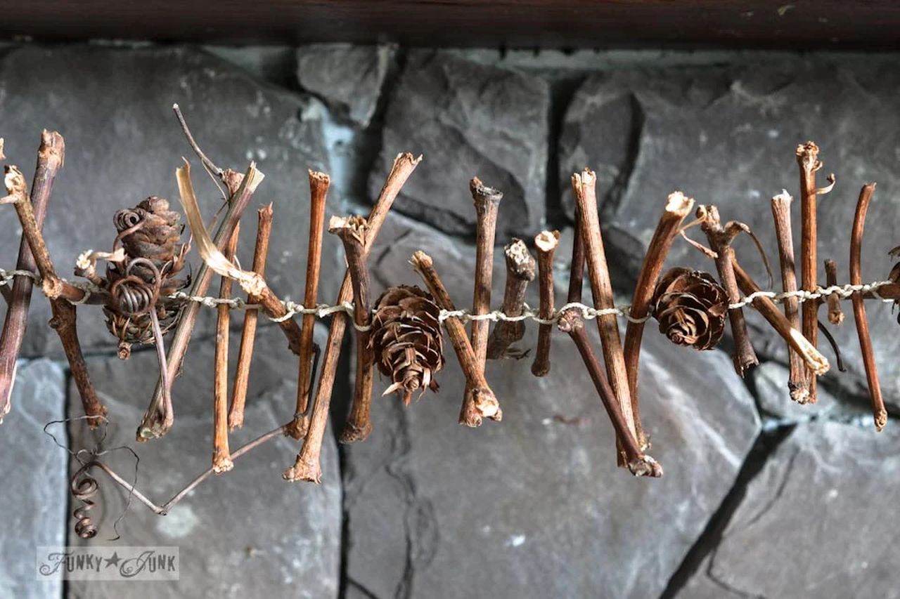 Pine cone garland