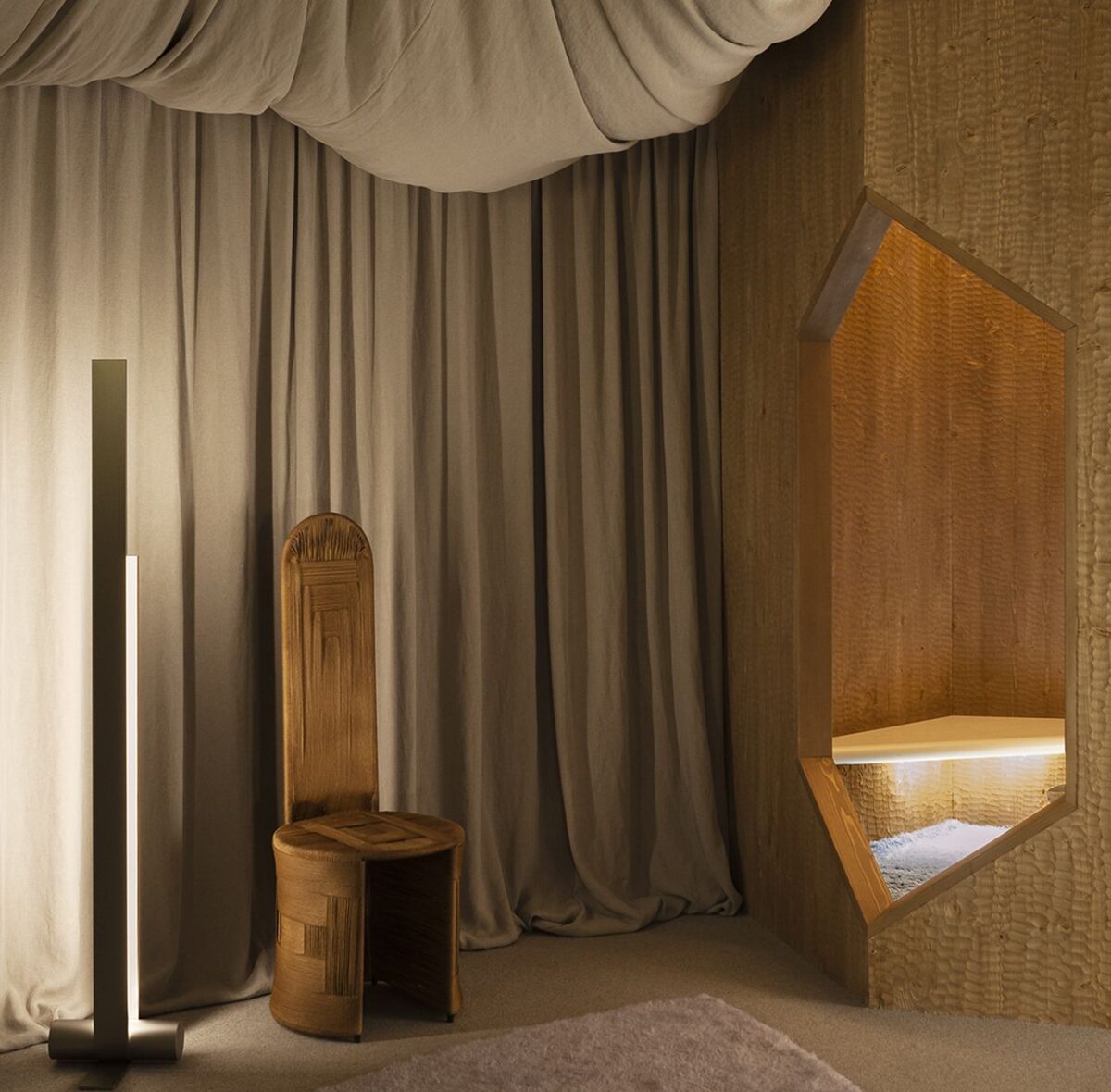 Miss Rope Chair Exhibits Intricate Cord Weave in Majestic Make