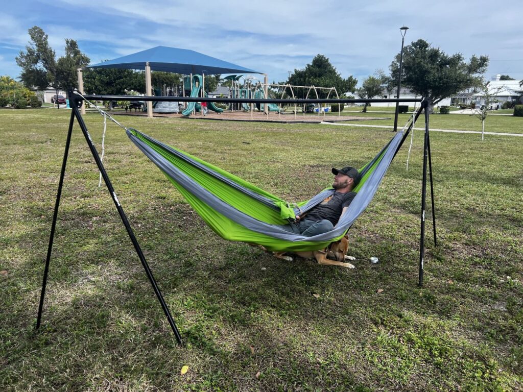 Turtlebug Hammock Stand Takes Only One Minute to Set-up