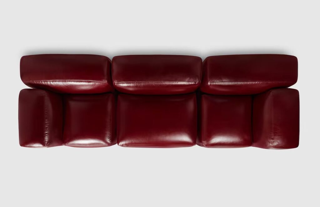 Gucci x Mario Bellini Bring Le Mura Sofa in Signature Rosso Ancora