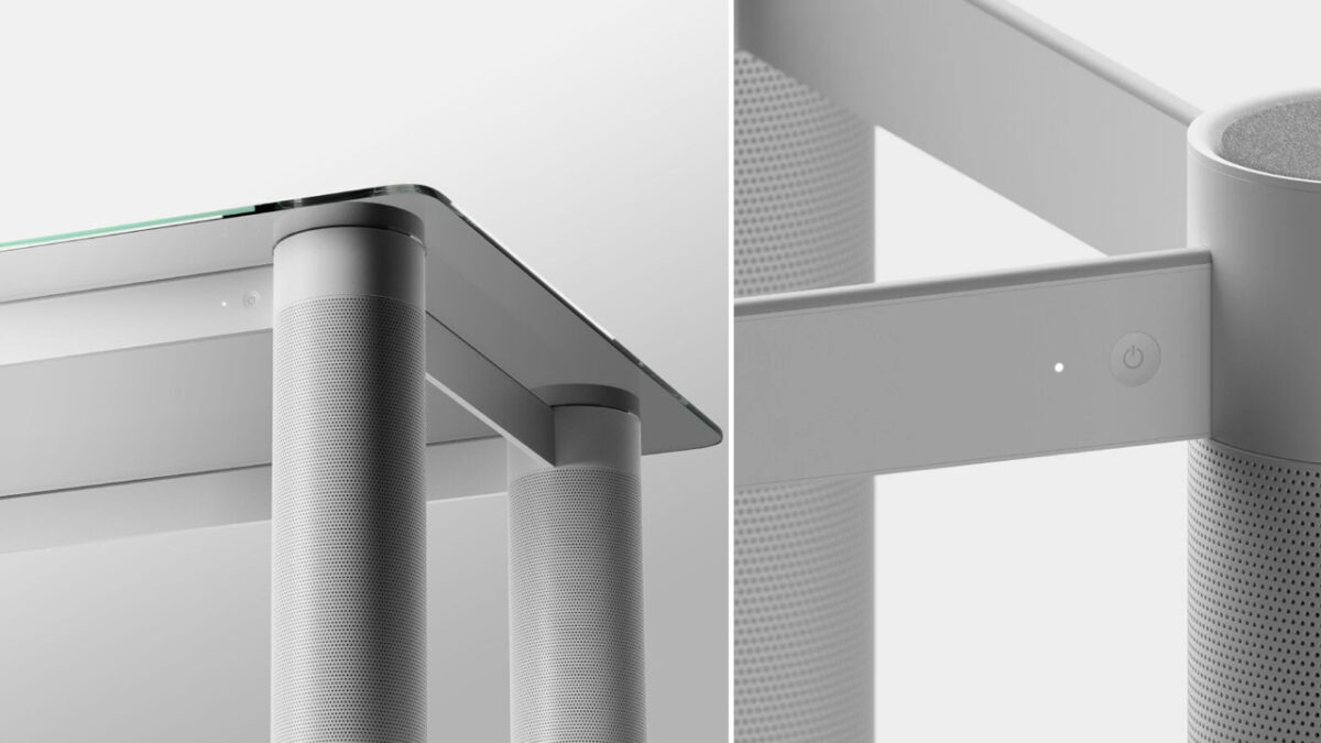 LG Verre Coffee Table Conceals Home Audio System in Its Legs