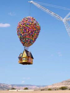 Pixar-film-Up-house-airbnb-rental,-New-Mexico-poster