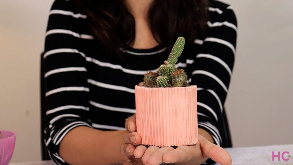 How to Make a Ribbed Concrete Planter for Tabletop Décor?