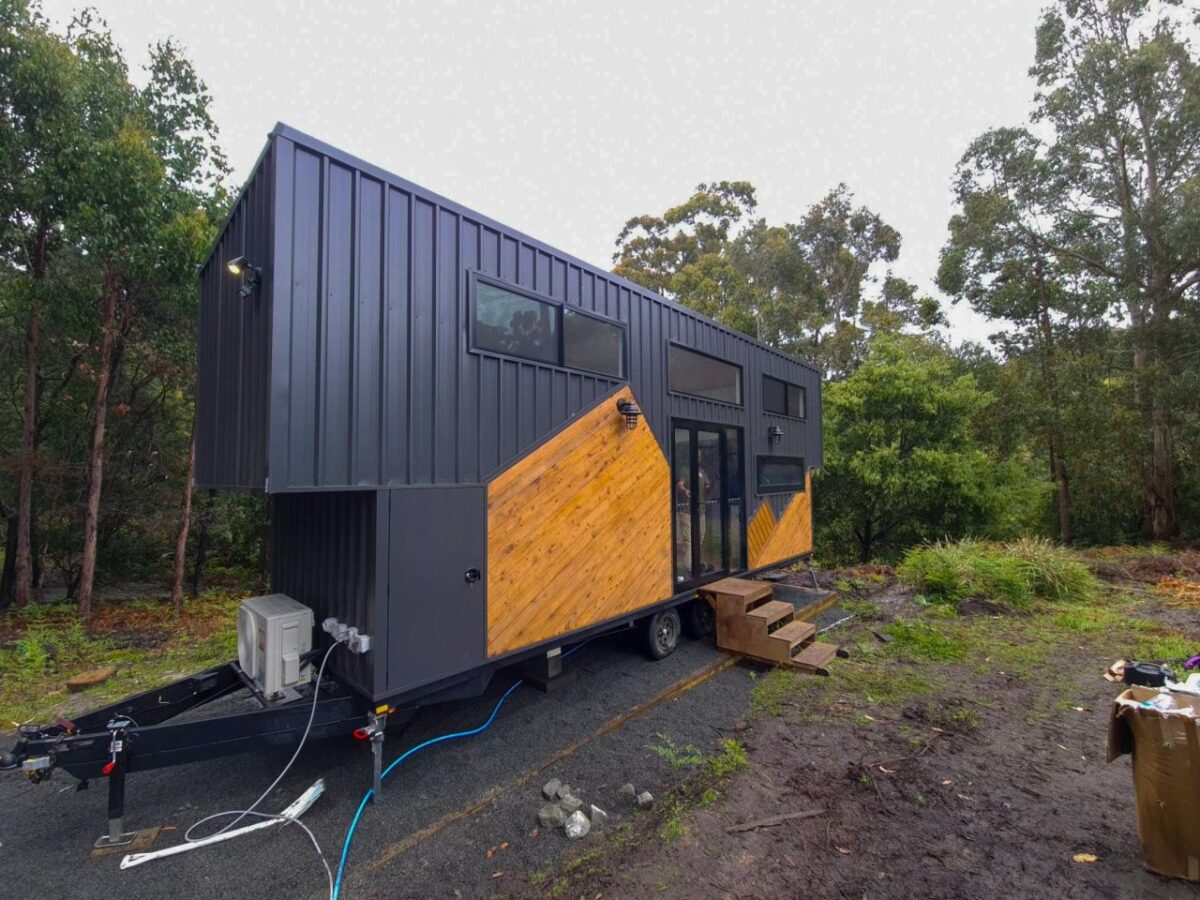 Montana Tiny House Offers Downsizing With Two Lofts, Home Office