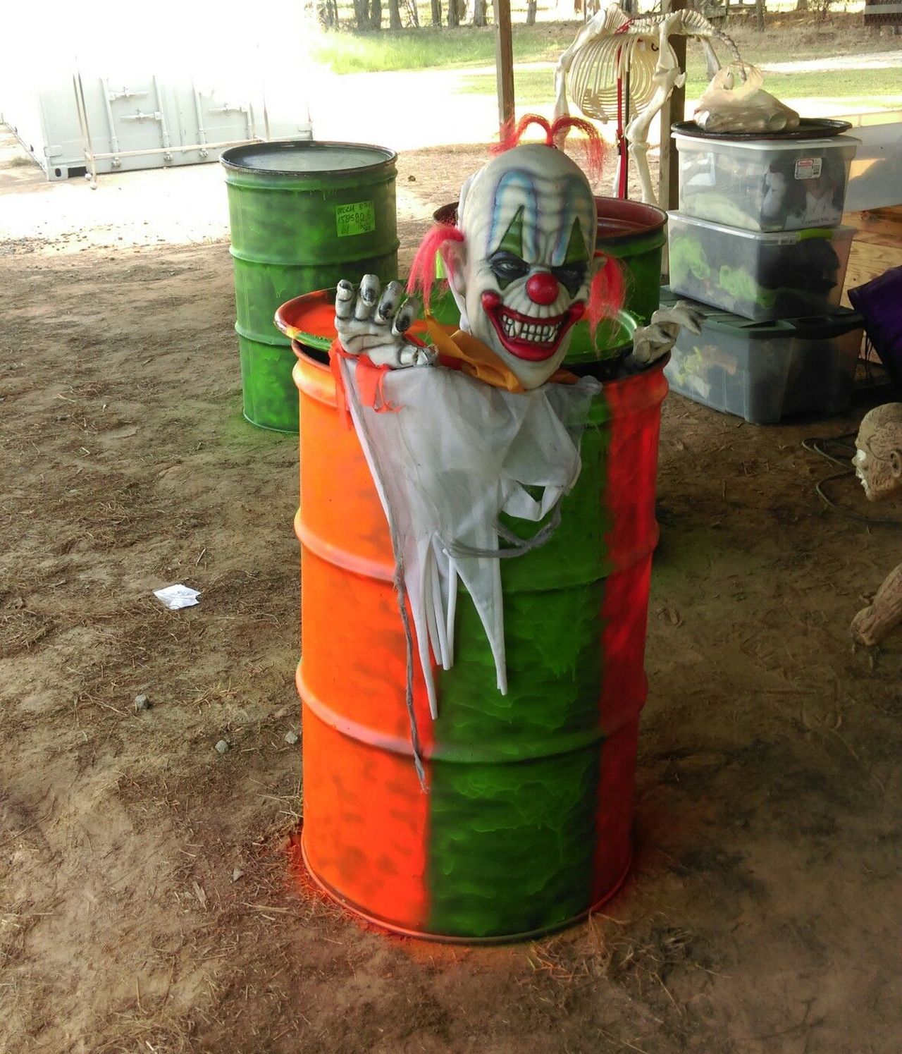 Creepy Clown in the Drum