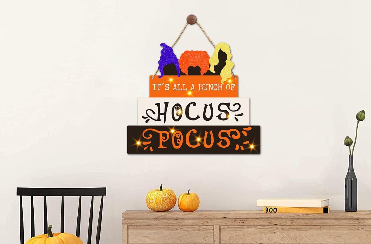 Hocus Pocus Hanging Wall Sign