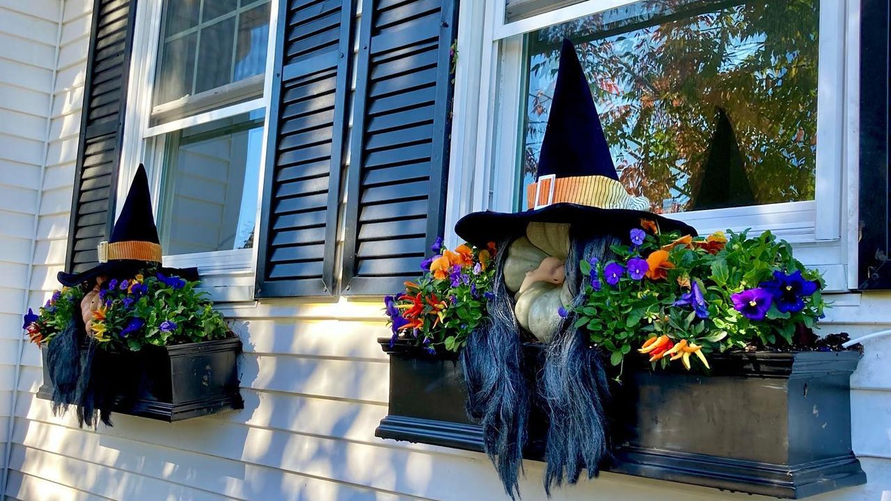 Best Halloween Decoration Ideas - window box witches