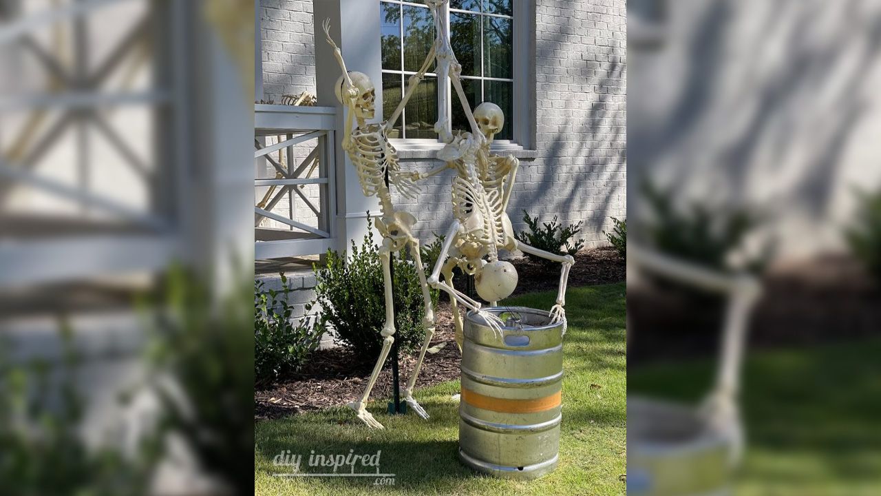 Best Outdoor Skeleton Halloween Decorations - keg party