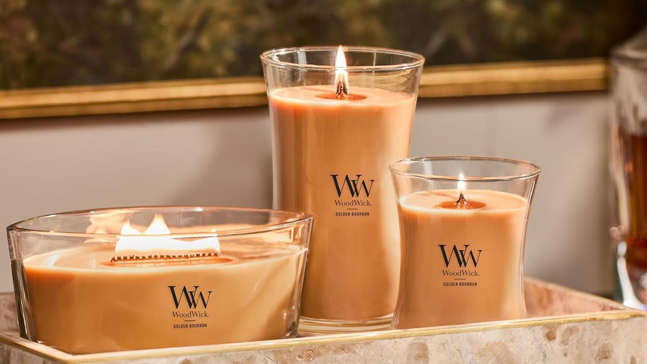 Best Scented Candles for Fall - WoodWick Golden Bourbon