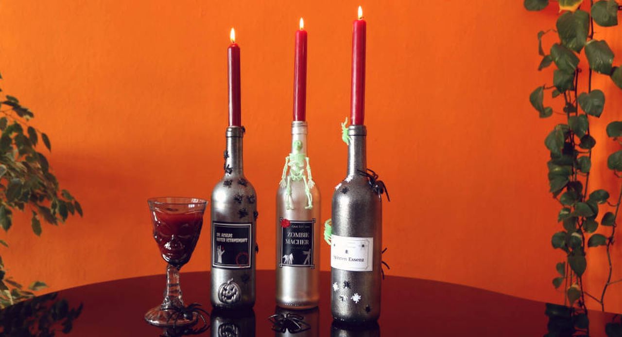 Candle Holders From Wine Bottles